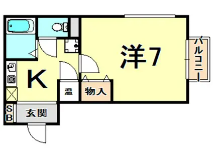 アヴェニール岡本(1K/4階)の間取り写真