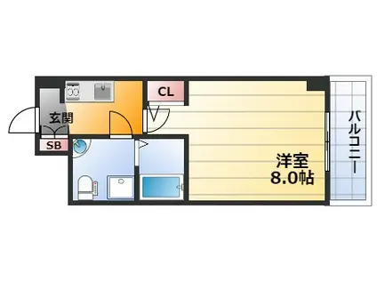 セスト新大阪(1K/8階)の間取り写真