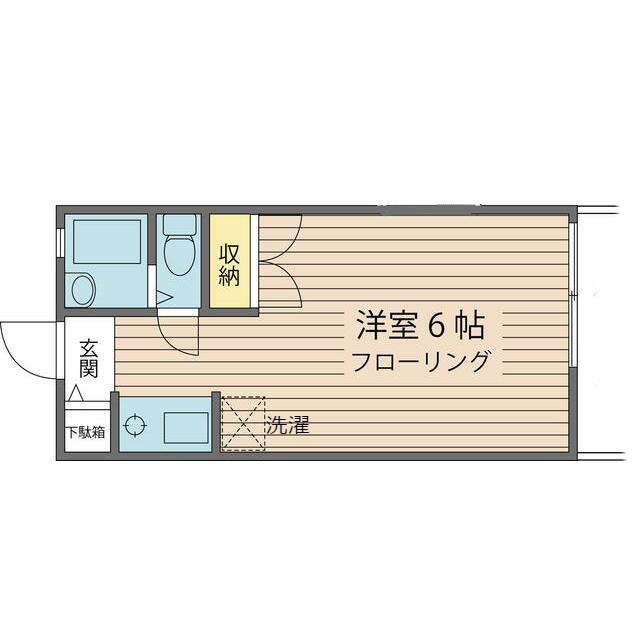 メゾネットK&K(ワンルーム/1階)の間取り写真