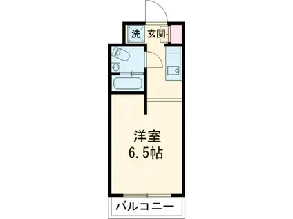 プリュメゾン駒沢(ワンルーム/2階)の間取り写真