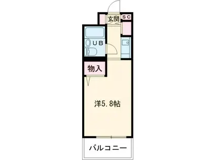 コスモリード高円寺ウエスト(ワンルーム/3階)の間取り写真
