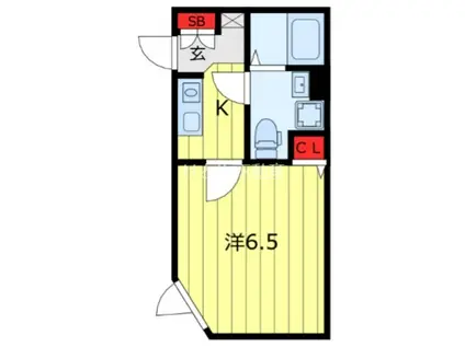 レピュア三ノ輪レジデンスII(1K/4階)の間取り写真