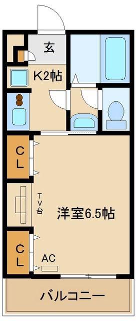 リブリ・ヴェルジュ本厚木(1K/3階)の間取り写真