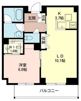 シャルマン平和台(1LDK/1階)の間取り写真