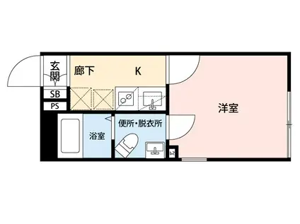 LYSBLANC 東日暮里(1K/4階)の間取り写真