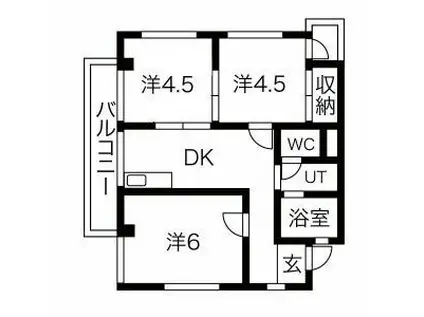 レジデンスTM(3DK/3階)の間取り写真