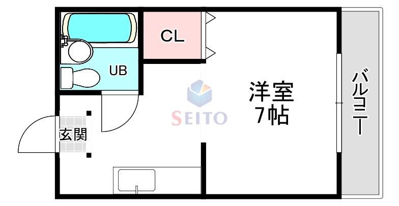 ルネ山岸(ワンルーム/3階)の間取り写真