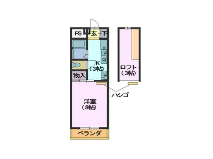 エスポワール本山(1K/6階)の間取り写真