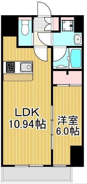 プレジオ西新井(1LDK/9階)の間取り写真