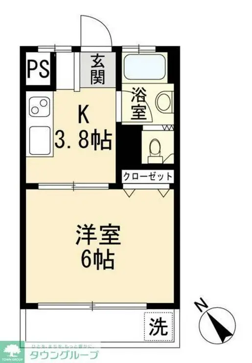 日吉第三コーポA棟 2階階 間取り