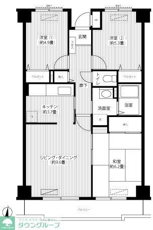ベルレージュ船橋(3LDK/5階)の間取り写真