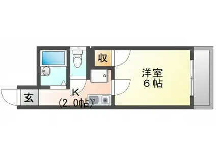 はくしま東ビル(1K/6階)の間取り写真