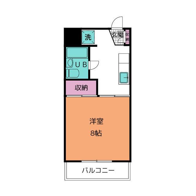共栄マンションNO.2(1K/4階)の間取り写真