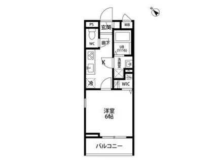 リコルテ一社(1K/2階)の間取り写真