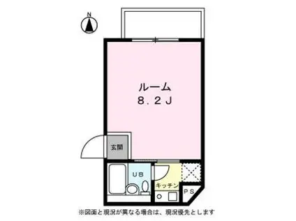 グランドール御影(1K/1階)の間取り写真