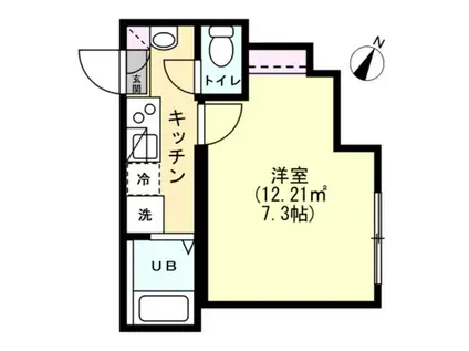 WITH FUN 小田急相模原駅前(1K/2階)の間取り写真