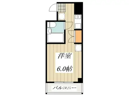 フェニックス国分寺(ワンルーム/6階)の間取り写真