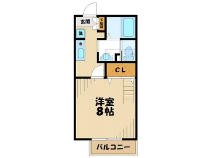 サンライズYT(1K/2階)の間取り写真