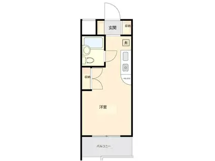 ベルトピア日吉Ⅱ(ワンルーム/3階)の間取り写真