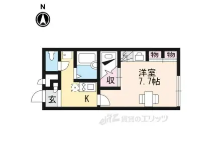 レオパレスクレールアピテ(1K/2階)の間取り写真