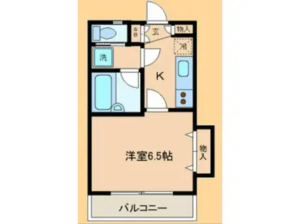 ジュエルサンワ(1K/1階)の間取り写真