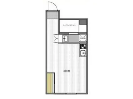 向島ダイヤマンション(ワンルーム/4階)の間取り写真