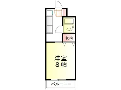 コーポ市川(1K/3階)の間取り写真