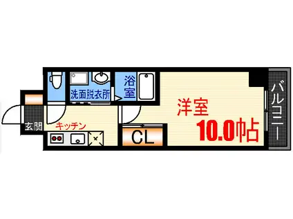 CASA BLANCA M-7(1K/2階)の間取り写真