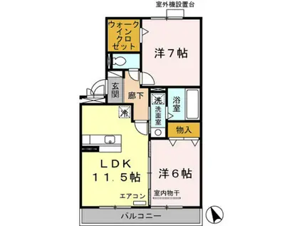 グレイス ヒルズ(2LDK/3階)の間取り写真