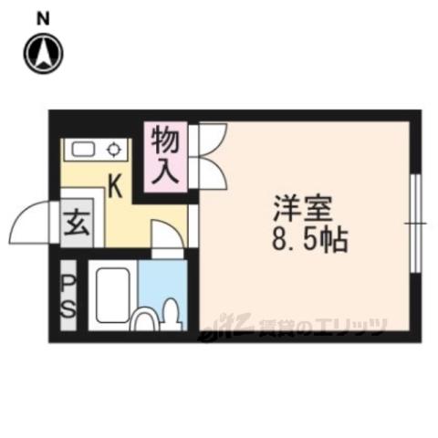 柊本マンション(1K/2階)の間取り写真