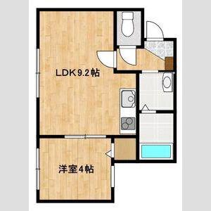 LIEN F・VILLAG(1LDK/2階)の間取り写真