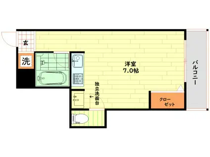 ラインハイツセト(ワンルーム/4階)の間取り写真