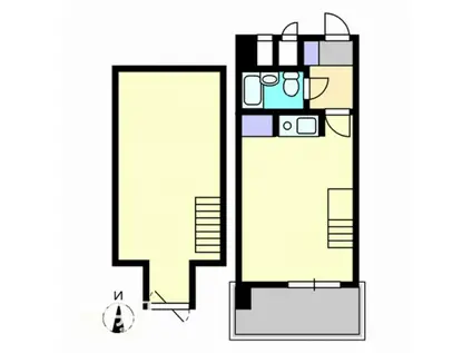 AM′S4観光町(1K/9階)の間取り写真