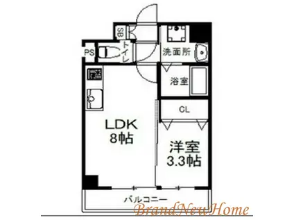スプランディッド堺東(1LDK/9階)の間取り写真