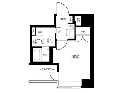 サンテミリオン茅場町リバーサイド(1K/11階)の間取り写真