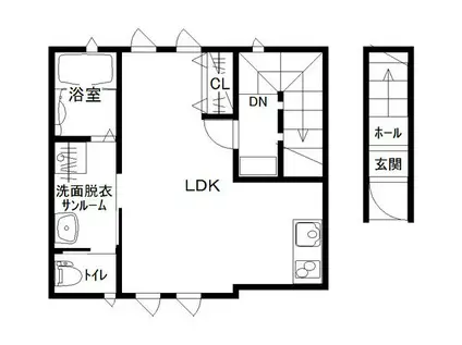 CHERRY9(ワンルーム/2階)の間取り写真