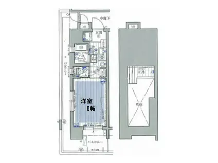エステムコート大阪・中之島南(1K/4階)の間取り写真