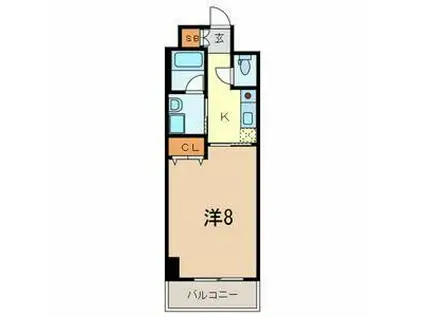 ADRIA FRESCA(1K/4階)の間取り写真