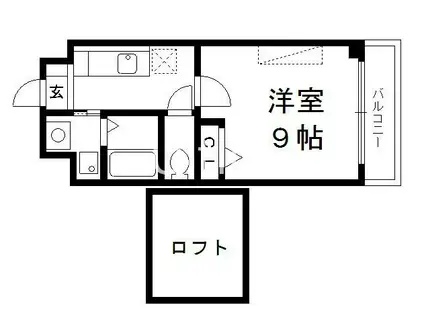 メゾン・グレイス(1K/4階)の間取り写真