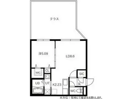 セレッソ元町(1LDK/1階)の間取り写真