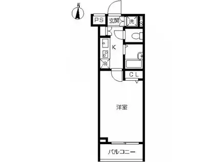 スカイコート練馬平和台(1K/4階)の間取り写真