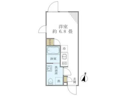 FARE代々木(ワンルーム/4階)の間取り写真
