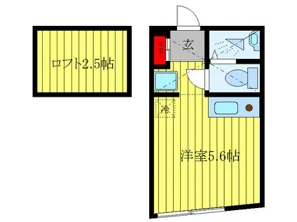 メイリリー東十条(ワンルーム/2階)の間取り写真