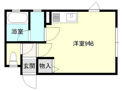 Kロジュマン(ワンルーム/2階)の間取り写真