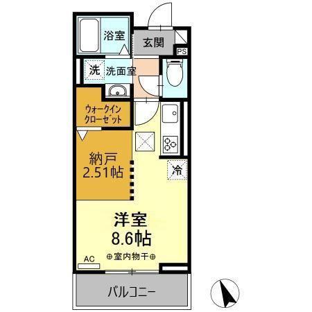 エスペランサSVIII(ワンルーム/1階)の間取り写真