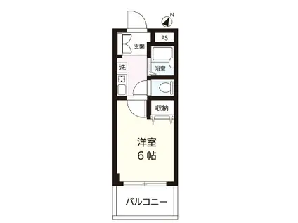 エストランゼ(1K/5階)の間取り写真