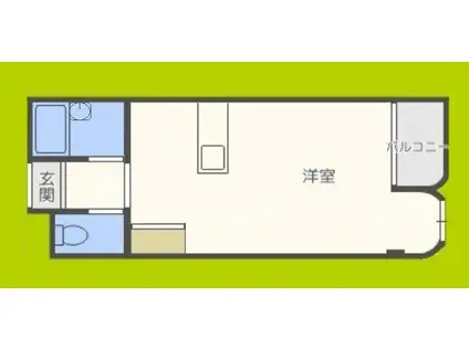 エクトII(ワンルーム/1階)の間取り写真