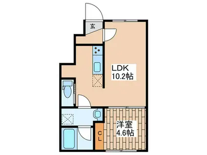 KING HOUSE 桜上水(1LDK/1階)の間取り写真