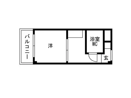 トーエー玉造第2ビル(1K/6階)の間取り写真