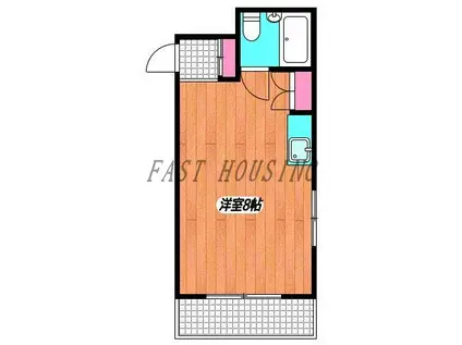 セブンスターハイツ神山町(ワンルーム/2階)の間取り写真